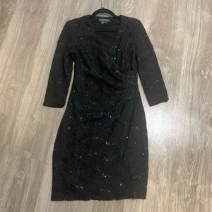 Ralph Lauren black lace dress